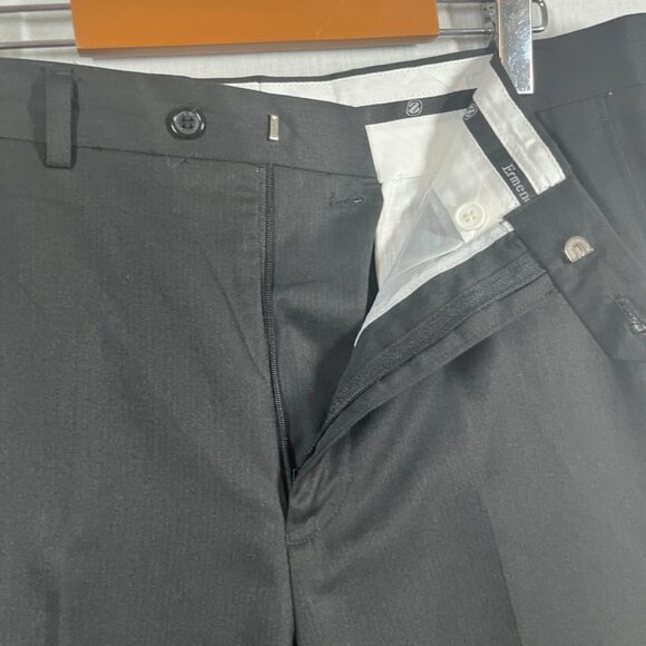 Ermenegildo Zegna Pants Mens Size 34 Black Wool Blend Career Designer Preppy - Picture 3 of 13